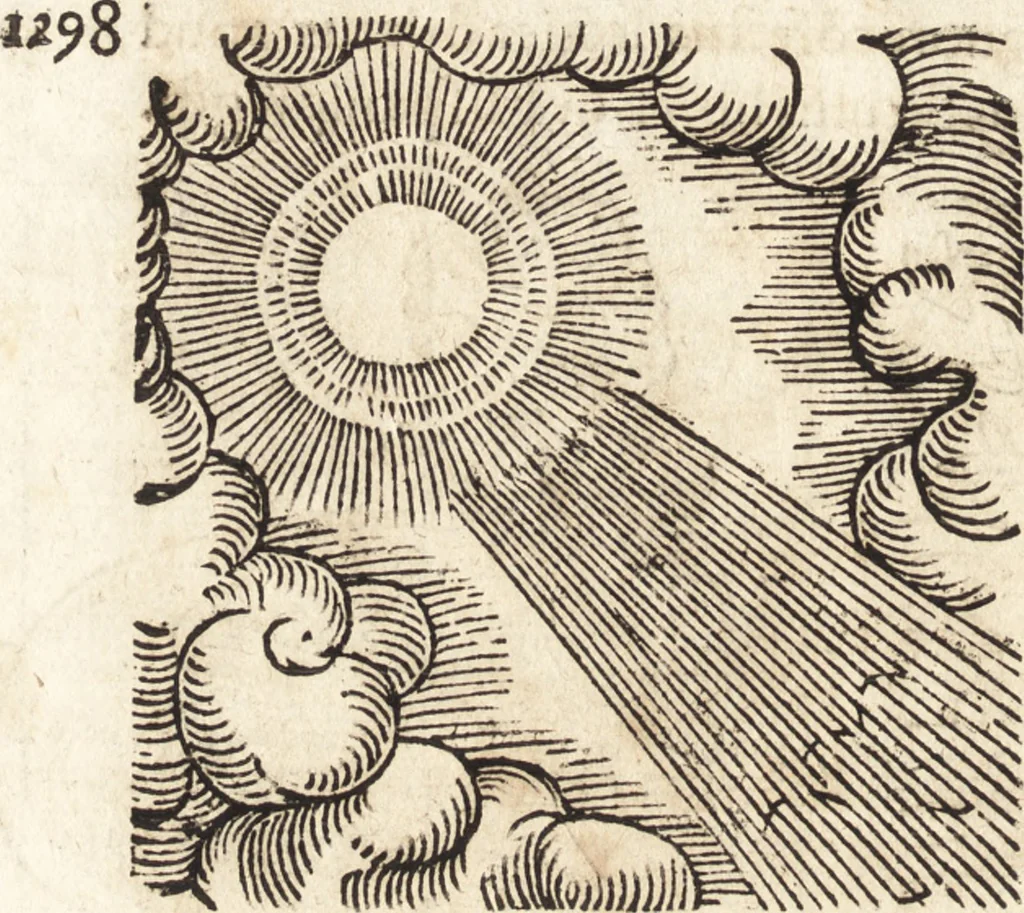 An illustration from Prodigiorvm ac ostentorvm chronicon : quae praeter naturae ordinem, motum, et operationem, et in svperioribus & his inferioribus mundi regionibus, ab exordio mundi usque ad haec nostra tempora, acciderunt ..., 1557, leaf 459