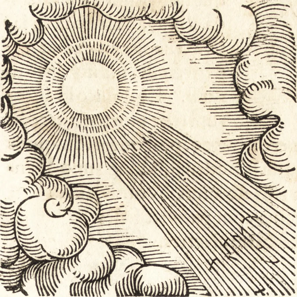 An illustration from Prodigiorvm ac ostentorvm chronicon : quae praeter naturae ordinem, motum, et operationem, et in svperioribus & his inferioribus mundi regionibus, ab exordio mundi usque ad haec nostra tempora, acciderunt ..., 1557, leaf 462