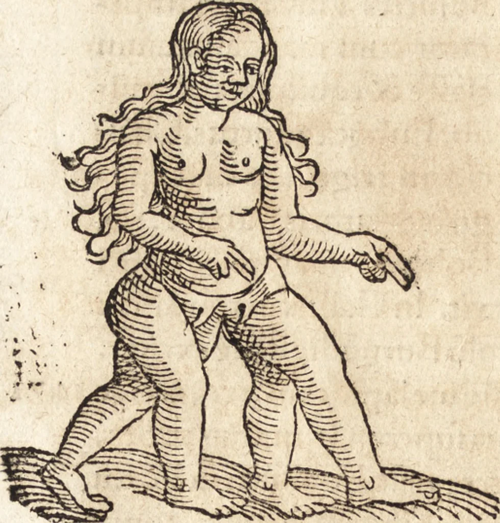 An illustration from Prodigiorvm ac ostentorvm chronicon : quae praeter naturae ordinem, motum, et operationem, et in svperioribus & his inferioribus mundi regionibus, ab exordio mundi usque ad haec nostra tempora, acciderunt ..., 1557, leaf 499