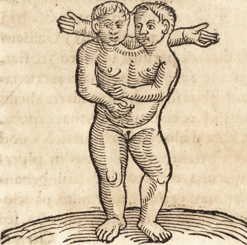 An illustration from Prodigiorvm ac ostentorvm chronicon : quae praeter naturae ordinem, motum, et operationem, et in svperioribus & his inferioribus mundi regionibus, ab exordio mundi usque ad haec nostra tempora, acciderunt ..., 1557, leaf 519