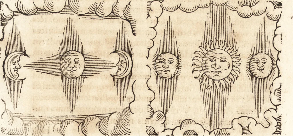 An illustration from Prodigiorvm ac ostentorvm chronicon : quae praeter naturae ordinem, motum, et operationem, et in svperioribus & his inferioribus mundi regionibus, ab exordio mundi usque ad haec nostra tempora, acciderunt ..., 1557, leaf 531