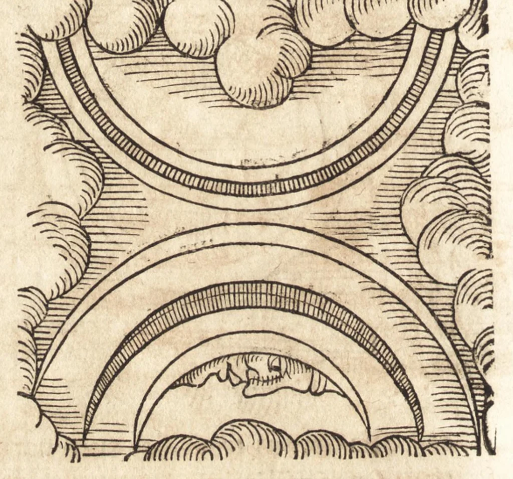 An illustration from Prodigiorvm ac ostentorvm chronicon : quae praeter naturae ordinem, motum, et operationem, et in svperioribus & his inferioribus mundi regionibus, ab exordio mundi usque ad haec nostra tempora, acciderunt ..., 1557, leaf 537