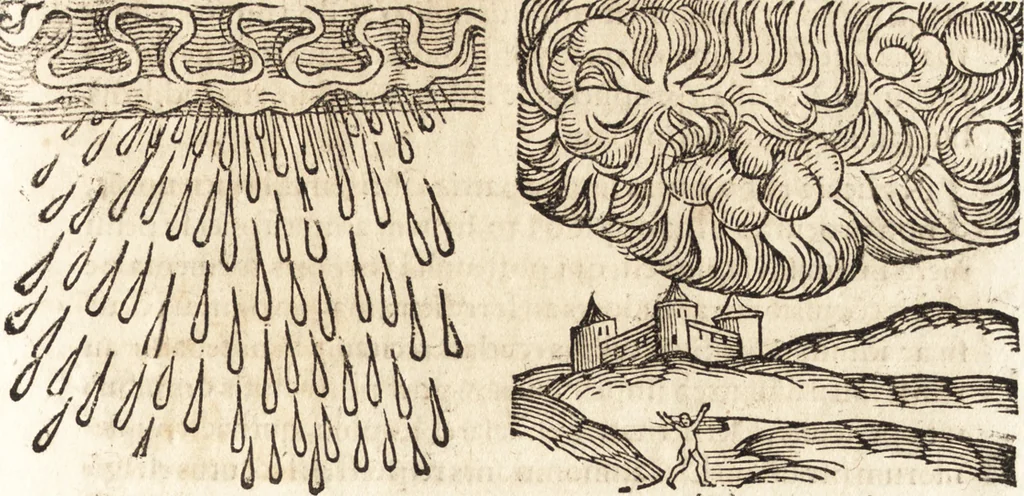 An illustration from Prodigiorvm ac ostentorvm chronicon : quae praeter naturae ordinem, motum, et operationem, et in svperioribus & his inferioribus mundi regionibus, ab exordio mundi usque ad haec nostra tempora, acciderunt ..., 1557, leaf 558