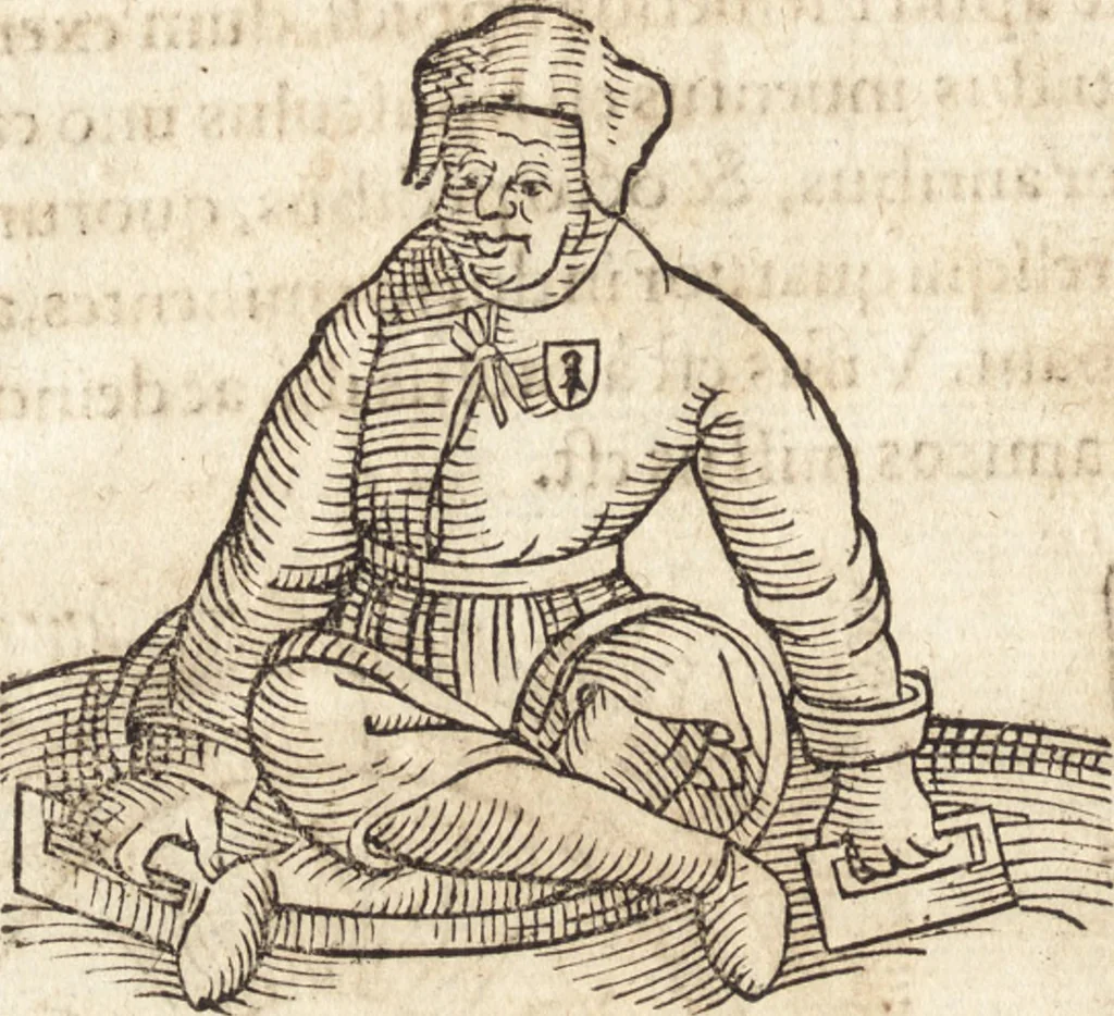 An illustration from Prodigiorvm ac ostentorvm chronicon : quae praeter naturae ordinem, motum, et operationem, et in svperioribus & his inferioribus mundi regionibus, ab exordio mundi usque ad haec nostra tempora, acciderunt ..., 1557, leaf 563