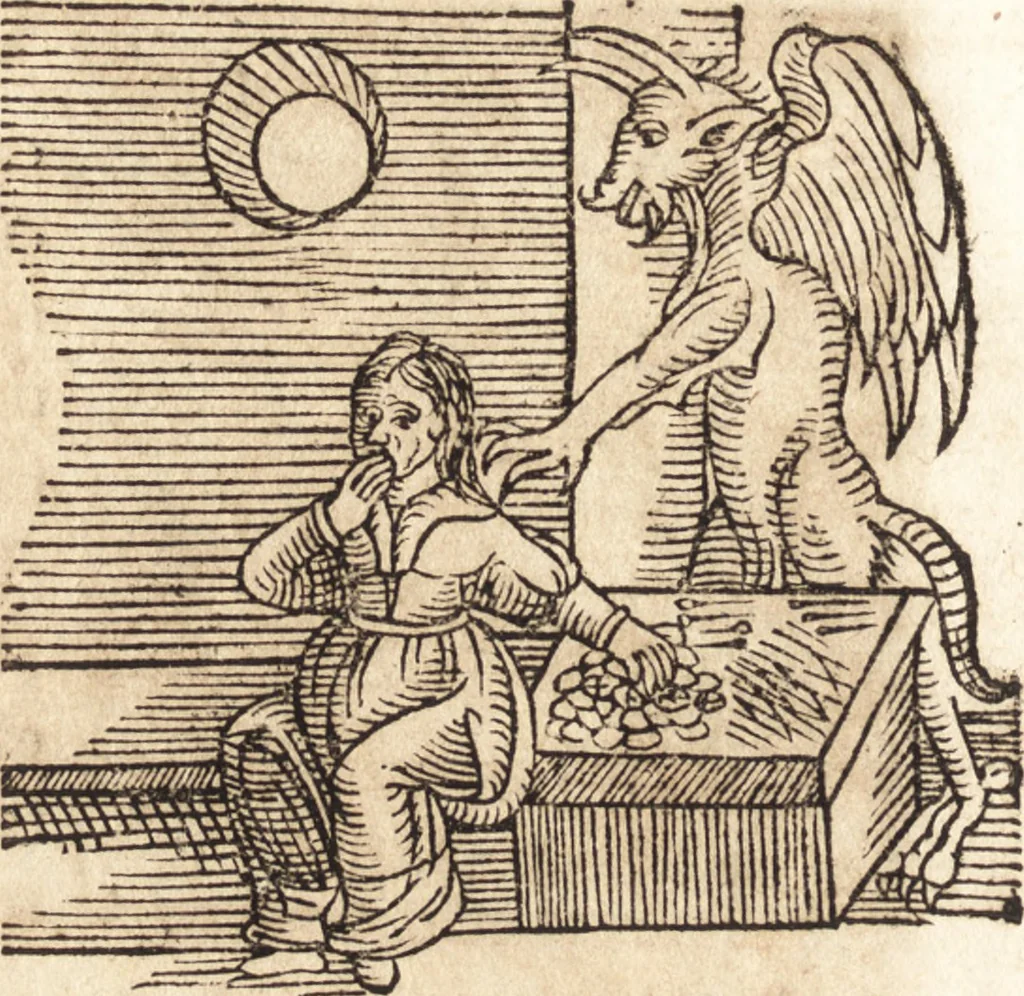 An illustration from Prodigiorvm ac ostentorvm chronicon : quae praeter naturae ordinem, motum, et operationem, et in svperioribus & his inferioribus mundi regionibus, ab exordio mundi usque ad haec nostra tempora, acciderunt ..., 1557, leaf 571