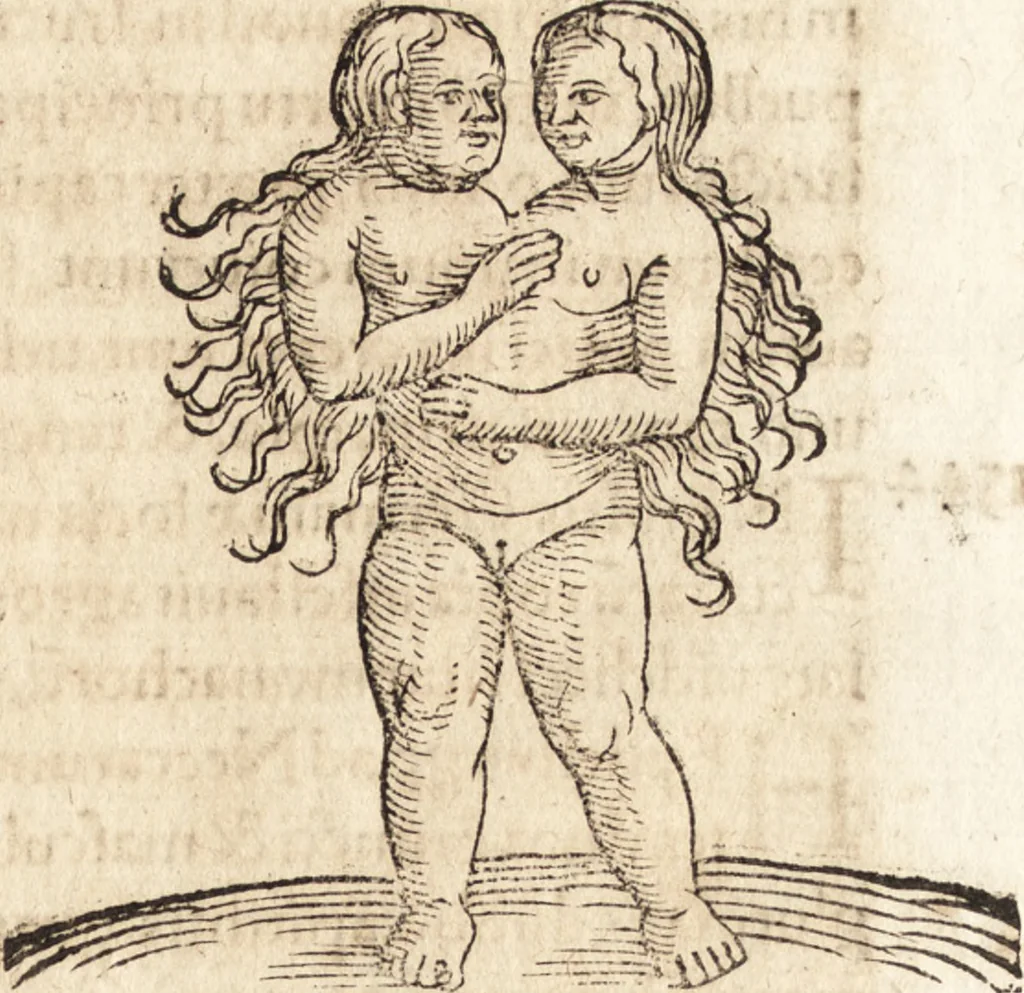 An illustration from Prodigiorvm ac ostentorvm chronicon : quae praeter naturae ordinem, motum, et operationem, et in svperioribus & his inferioribus mundi regionibus, ab exordio mundi usque ad haec nostra tempora, acciderunt ..., 1557, leaf 594