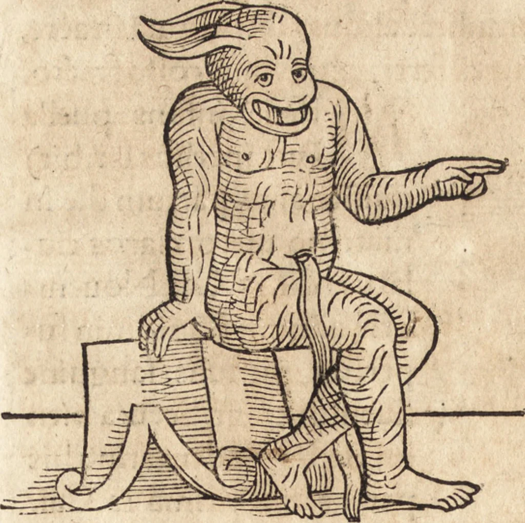 An illustration from Prodigiorvm ac ostentorvm chronicon : quae praeter naturae ordinem, motum, et operationem, et in svperioribus & his inferioribus mundi regionibus, ab exordio mundi usque ad haec nostra tempora, acciderunt ..., 1557, leaf 627