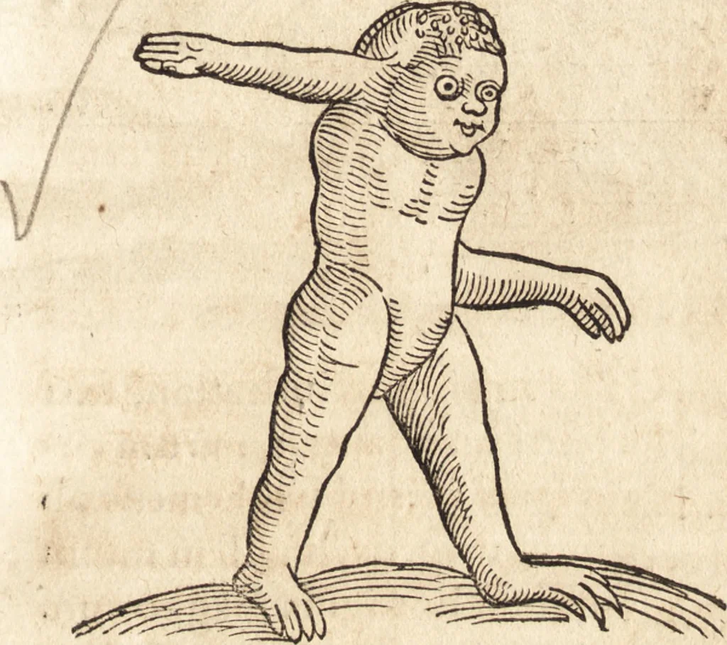 An illustration from Prodigiorvm ac ostentorvm chronicon : quae praeter naturae ordinem, motum, et operationem, et in svperioribus & his inferioribus mundi regionibus, ab exordio mundi usque ad haec nostra tempora, acciderunt ..., 1557, leaf 644