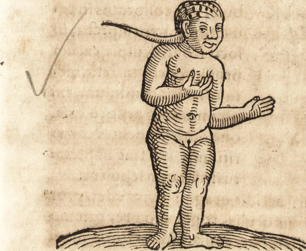 An illustration from Prodigiorvm ac ostentorvm chronicon : quae praeter naturae ordinem, motum, et operationem, et in svperioribus & his inferioribus mundi regionibus, ab exordio mundi usque ad haec nostra tempora, acciderunt ..., 1557, leaf 656