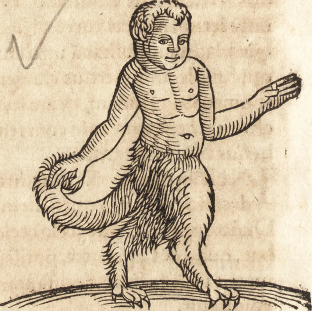 An illustration from Prodigiorvm ac ostentorvm chronicon : quae praeter naturae ordinem, motum, et operationem, et in svperioribus & his inferioribus mundi regionibus, ab exordio mundi usque ad haec nostra tempora, acciderunt ..., 1557, leaf 667
