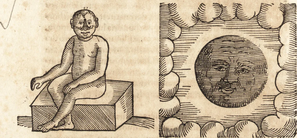 An illustration from Prodigiorvm ac ostentorvm chronicon : quae praeter naturae ordinem, motum, et operationem, et in svperioribus & his inferioribus mundi regionibus, ab exordio mundi usque ad haec nostra tempora, acciderunt ..., 1557, leaf 673