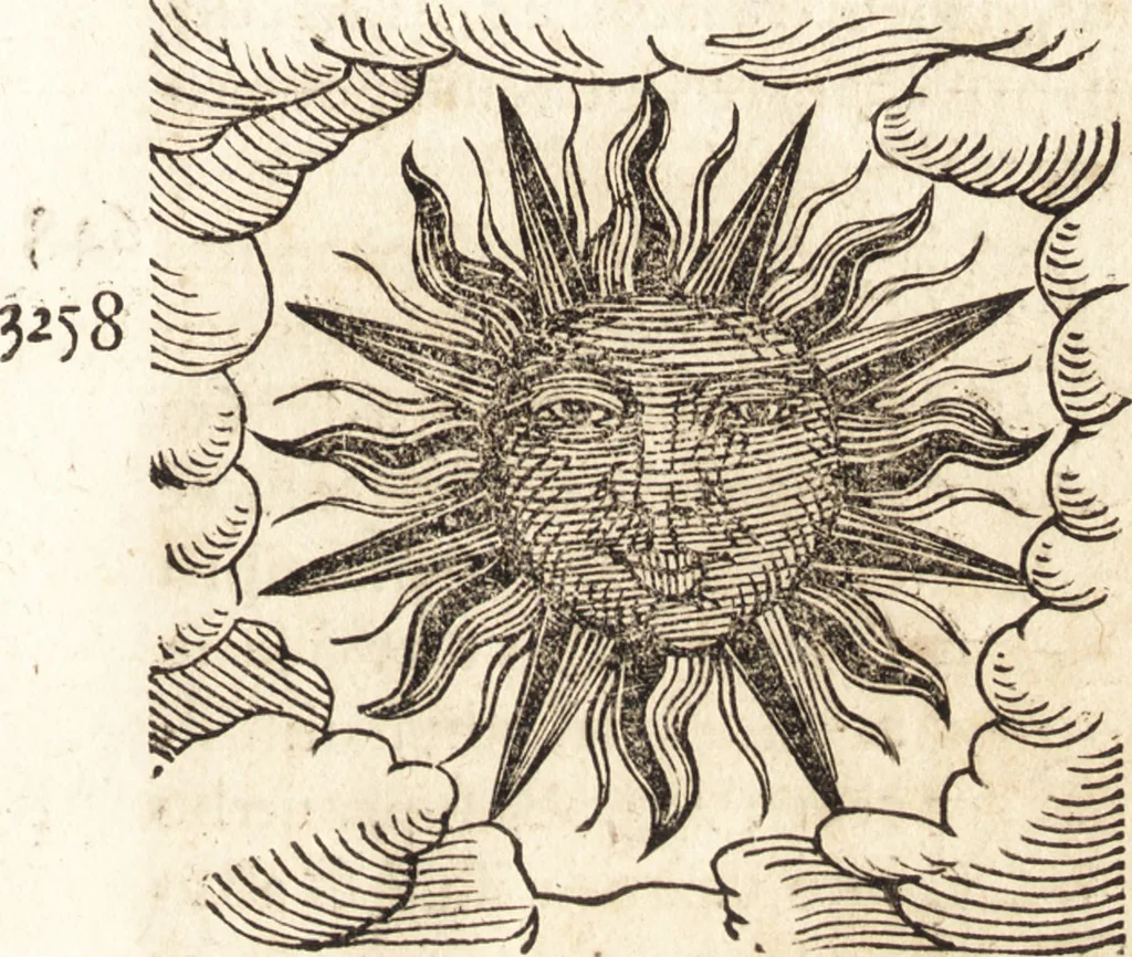 An illustration from Prodigiorvm ac ostentorvm chronicon : quae praeter naturae ordinem, motum, et operationem, et in svperioribus & his inferioribus mundi regionibus, ab exordio mundi usque ad haec nostra tempora, acciderunt ..., 1557, leaf 68