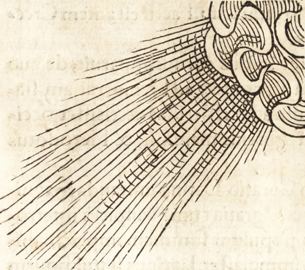 An illustration from Prodigiorvm ac ostentorvm chronicon : quae praeter naturae ordinem, motum, et operationem, et in svperioribus & his inferioribus mundi regionibus, ab exordio mundi usque ad haec nostra tempora, acciderunt ..., 1557, leaf 74