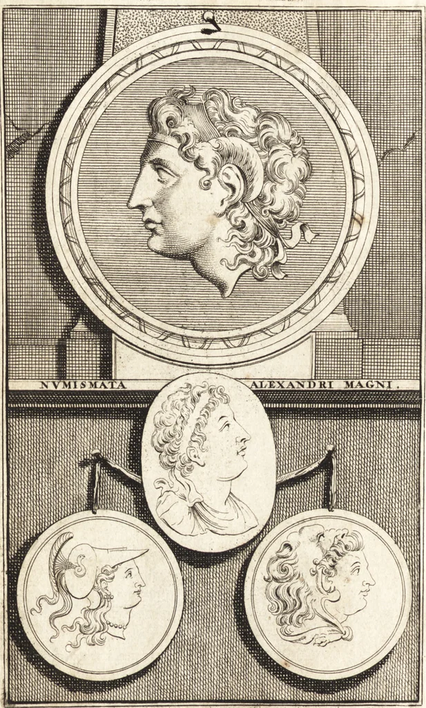An illustration from Q. Curtius Rufus De rebus gestis Alexandri Magni : cum commentariis Raderi, Bongarsii, Popmae, Salmaaii, Gronovii, Loccenii & Freinshemii : hujusque & vetustioribus supplementis, nec non locorum difficiliorum interpretatione, & indice philologico locupletissimo rerum & verborum : accedunt figurae aeneae ad historiam Alexandri Magni apud curtium illustrandam necessariae, 1696, leaf 3