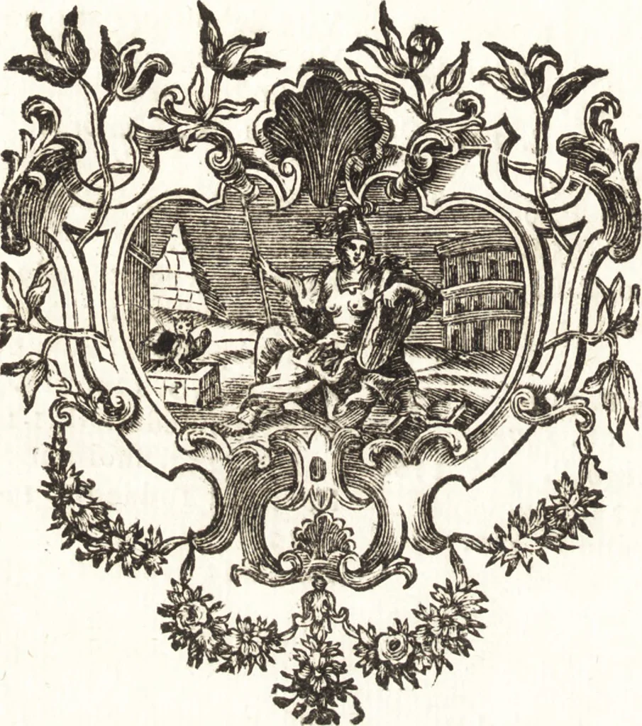 An illustration from Raccolta di lettere sulla pittura, scultura, ed architettura scritte da' più celebri professori che in dette art fiorirono dal secolo XV. al XVII, 1754, leaf 385
