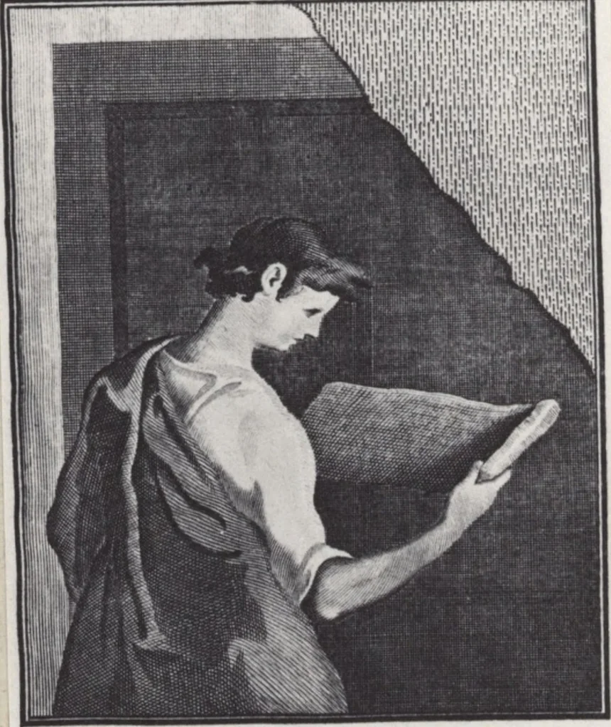 An illustration from Raccolta di lettere sulla pittura, scultura, ed architettura scritte da' più celebri professori che in dette art fiorirono dal secolo XV. al XVII, 1754, leaf 1