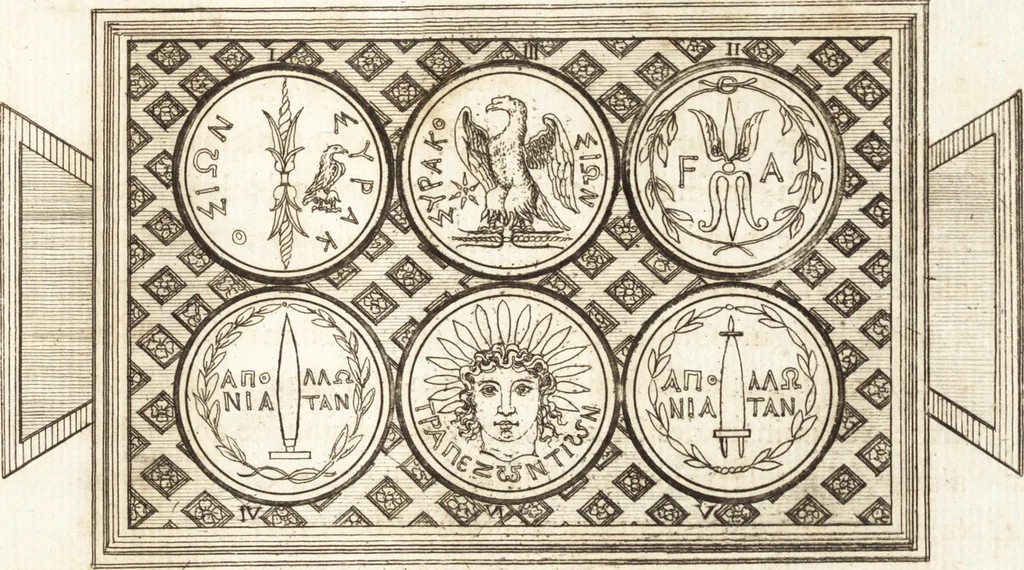 An illustration from Recherches sur l'origine, l'esprit et les progrès des arts de la Grèce : sur leur connexion avec les arts et la religion de plus anciens peuples connus : sur les monumens antiques de l'Inde, de la Perse, du reste de l'Asie, de l'Europe et de l'Égypte, 1785, leaf 36