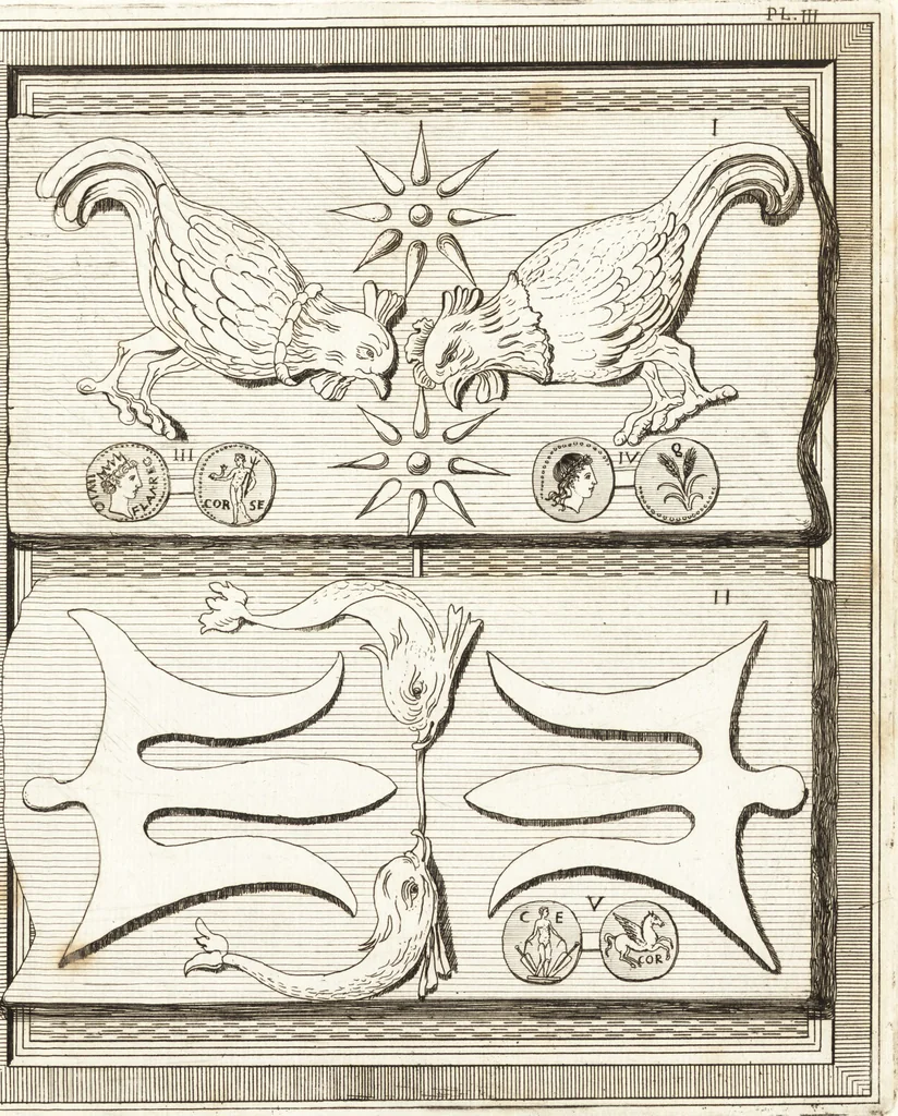 An illustration from Recherches sur l'origine, l'esprit et les progrès des arts de la Grèce : sur leur connexion avec les arts et la religion de plus anciens peuples connus : sur les monumens antiques de l'Inde, de la Perse, du reste de l'Asie, de l'Europe et de l'Égypte, 1785, leaf 550