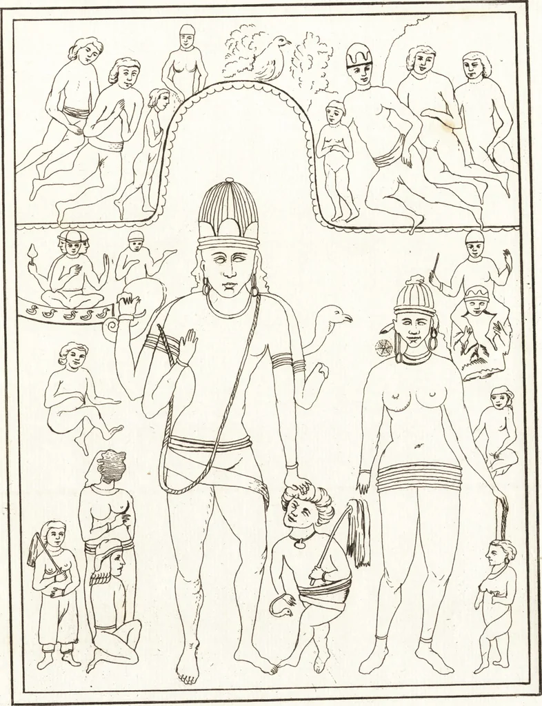 An illustration from Recherches sur l'origine, l'esprit et les progrès des arts de la Grèce : sur leur connexion avec les arts et la religion de plus anciens peuples connus : sur les monumens antiques de l'Inde, de la Perse, du reste de l'Asie, de l'Europe et de l'Égypte, 1785, leaf 570