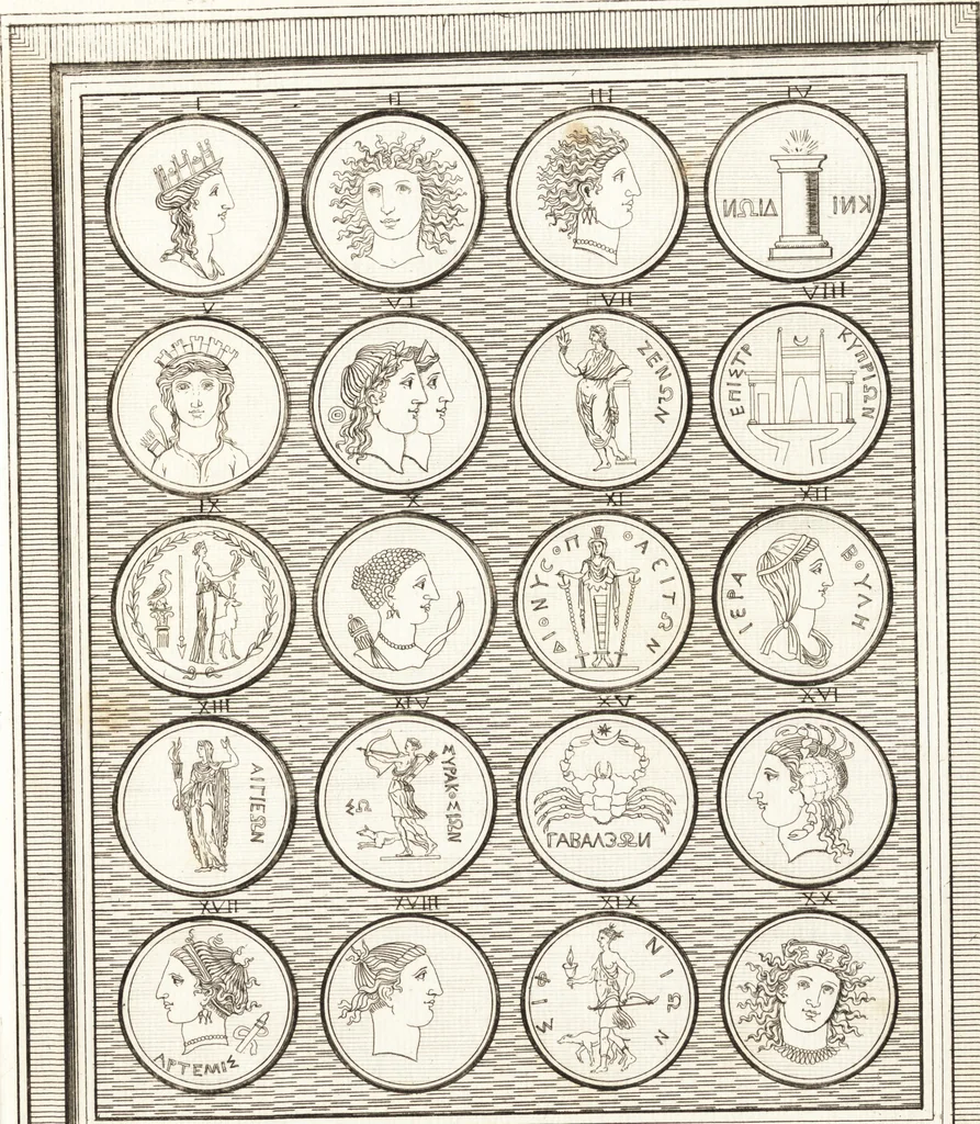 An illustration from Recherches sur l'origine, l'esprit et les progrès des arts de la Grèce : sur leur connexion avec les arts et la religion de plus anciens peuples connus : sur les monumens antiques de l'Inde, de la Perse, du reste de l'Asie, de l'Europe et de l'Égypte, 1785, leaf 588