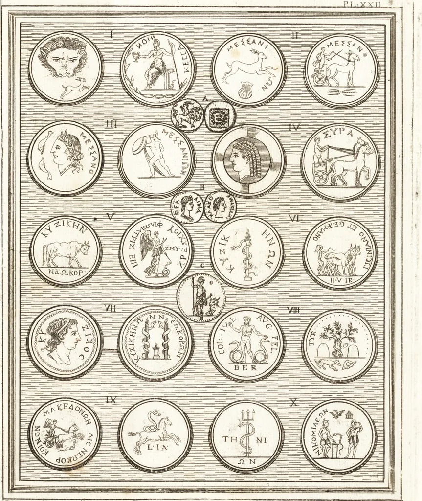 An illustration from Recherches sur l'origine, l'esprit et les progrès des arts de la Grèce : sur leur connexion avec les arts et la religion de plus anciens peuples connus : sur les monumens antiques de l'Inde, de la Perse, du reste de l'Asie, de l'Europe et de l'Égypte, 1785, leaf 590