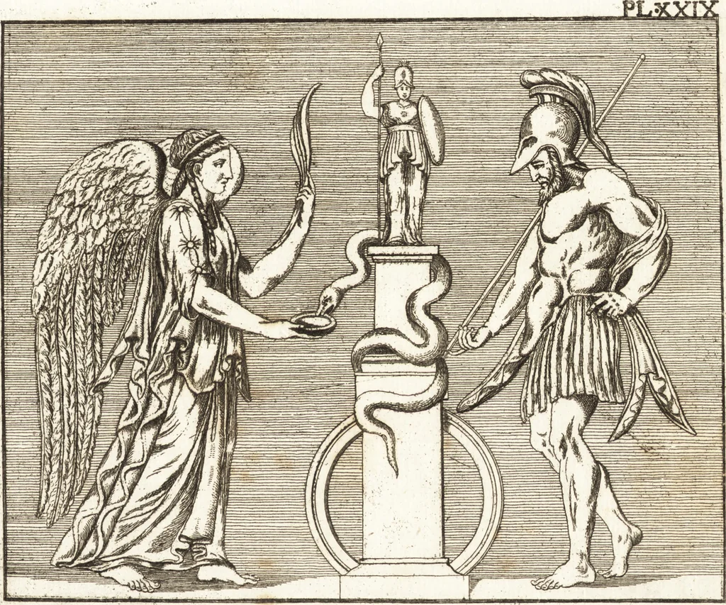 An illustration from Recherches sur l'origine, l'esprit et les progrès des arts de la Grèce : sur leur connexion avec les arts et la religion de plus anciens peuples connus : sur les monumens antiques de l'Inde, de la Perse, du reste de l'Asie, de l'Europe et de l'Égypte, 1785, leaf 606