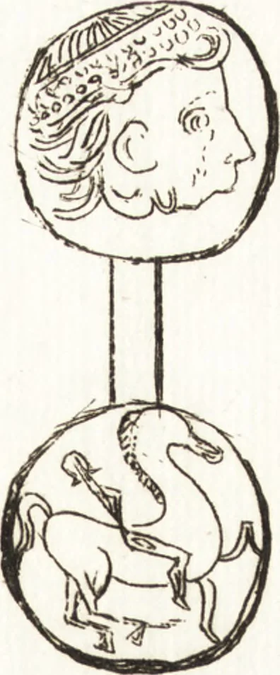 An illustration from Recherches sur l'origine, l'esprit et les progrès des arts de la Grèce : sur leur connexion avec les arts et la religion de plus anciens peuples connus : sur les monumens antiques de l'Inde, de la Perse, du reste de l'Asie, de l'Europe et de l'Égypte, 1785, leaf 496