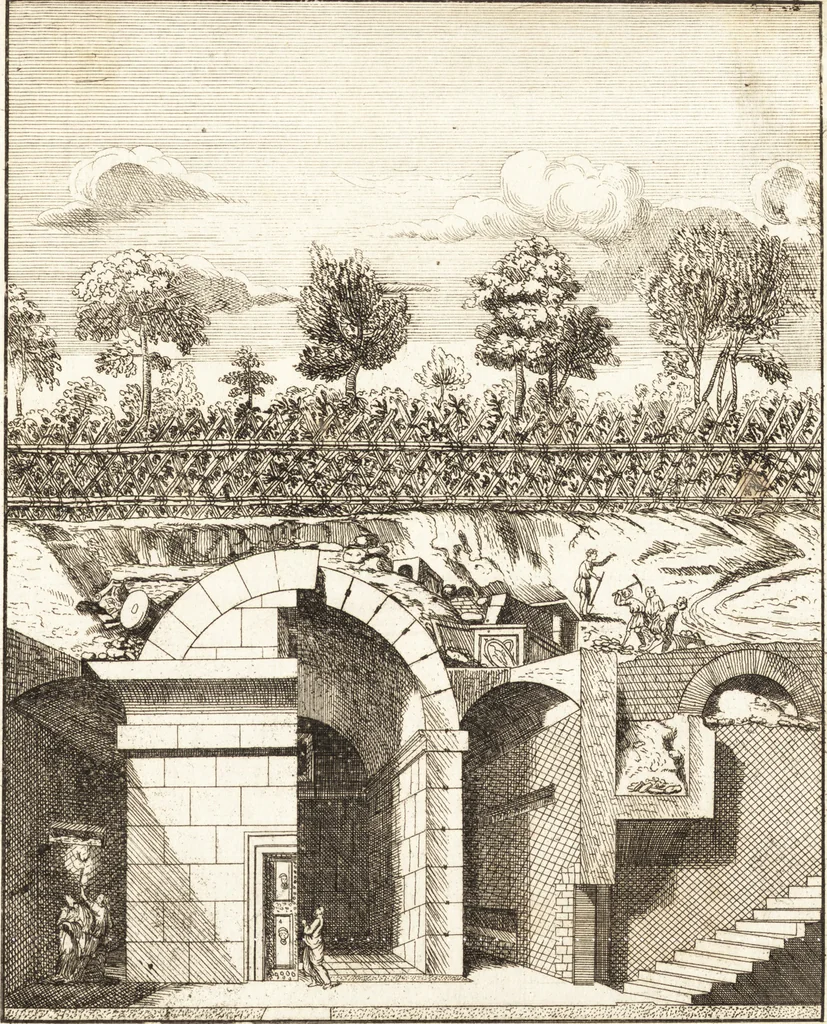 An illustration from Recherches sur l'origine, l'esprit et les progrès des arts de la Grèce : sur leur connexion avec les arts et la religion de plus anciens peuples connus : sur les monumens antiques de l'Inde, de la Perse, du reste de l'Asie, de l'Europe et de l'Égypte, 1785, leaf 522