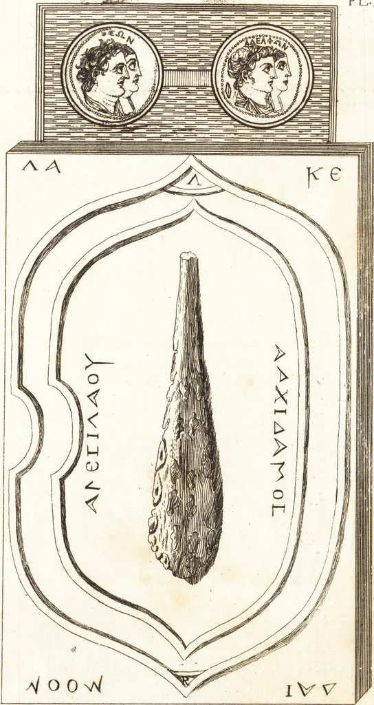An illustration from Recherches sur l'origine, l'esprit et les progrès des arts de la Grèce : sur leur connexion avec les arts et la religion de plus anciens peuples connus : sur les monumens antiques de l'Inde, de la Perse, du reste de l'Asie, de l'Europe et de l'Égypte, 1785, leaf 528
