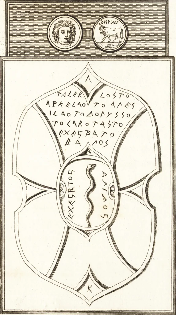 An illustration from Recherches sur l'origine, l'esprit et les progrès des arts de la Grèce : sur leur connexion avec les arts et la religion de plus anciens peuples connus : sur les monumens antiques de l'Inde, de la Perse, du reste de l'Asie, de l'Europe et de l'Égypte, 1785, leaf 538