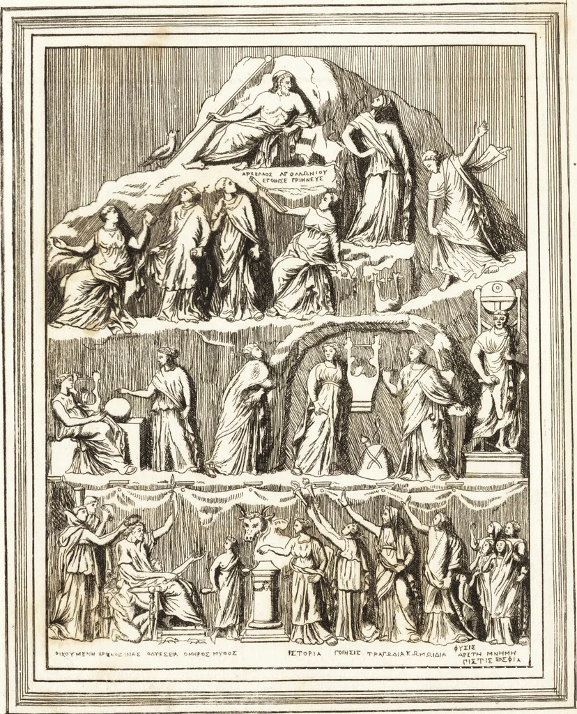 An illustration from Recherches sur l'origine, l'esprit et les progrès des arts de la Grèce : sur leur connexion avec les arts et la religion de plus anciens peuples connus : sur les monumens antiques de l'Inde, de la Perse, du reste de l'Asie, de l'Europe et de l'Égypte, 1785, leaf 544