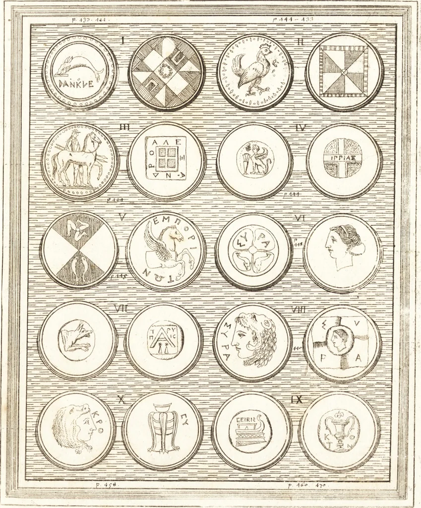 An illustration from Recherches sur l'origine, l'esprit et les progrès des arts de la Grèce : sur leur connexion avec les arts et la religion de plus anciens peuples connus : sur les monumens antiques de l'Inde, de la Perse, du reste de l'Asie, de l'Europe et de l'Égypte, 1785, leaf 550