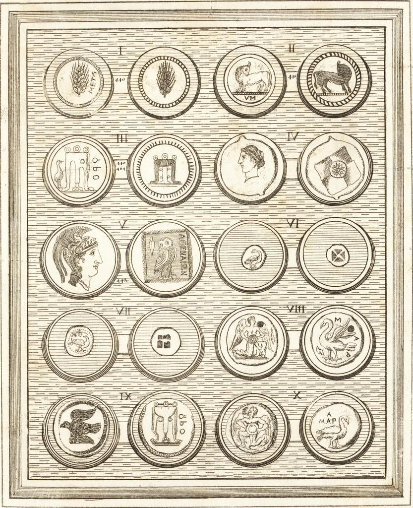 An illustration from Recherches sur l'origine, l'esprit et les progrès des arts de la Grèce : sur leur connexion avec les arts et la religion de plus anciens peuples connus : sur les monumens antiques de l'Inde, de la Perse, du reste de l'Asie, de l'Europe et de l'Égypte, 1785, leaf 556