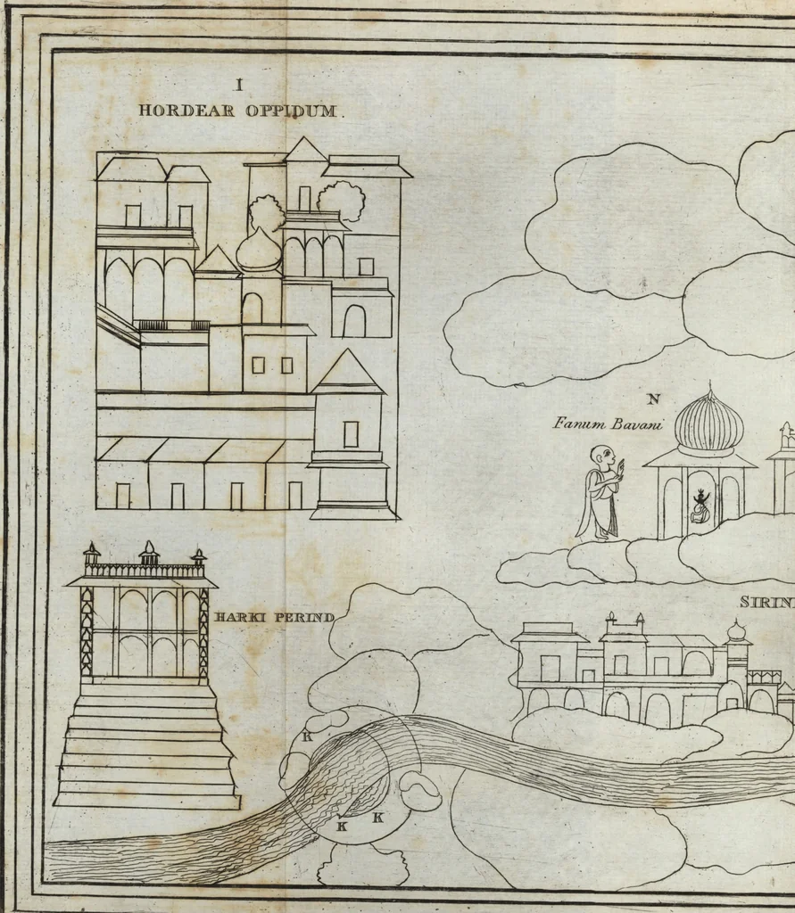 An illustration from Recherches sur l'origine, l'esprit et les progrès des arts de la Grèce : sur leur connexion avec les arts et la religion de plus anciens peuples connus : sur les monumens antiques de l'Inde, de la Perse, du reste de l'Asie, de l'Europe et de l'Égypte, 1785, leaf 197