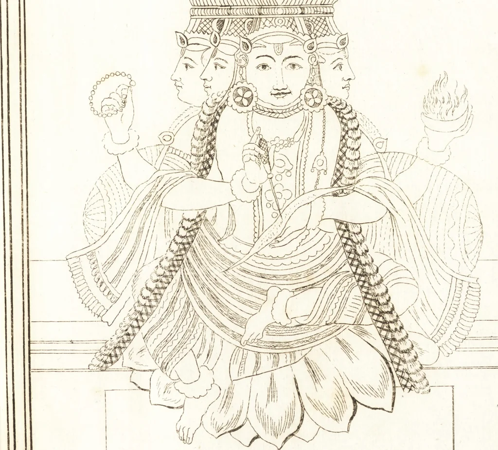 An illustration from Recherches sur l'origine, l'esprit et les progrès des arts de la Grèce : sur leur connexion avec les arts et la religion de plus anciens peuples connus : sur les monumens antiques de l'Inde, de la Perse, du reste de l'Asie, de l'Europe et de l'Égypte, 1785, leaf 204