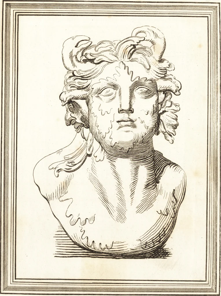 An illustration from Recherches sur l'origine, l'esprit et les progrès des arts de la Grèce : sur leur connexion avec les arts et la religion de plus anciens peuples connus : sur les monumens antiques de l'Inde, de la Perse, du reste de l'Asie, de l'Europe et de l'Égypte, 1785, leaf 230