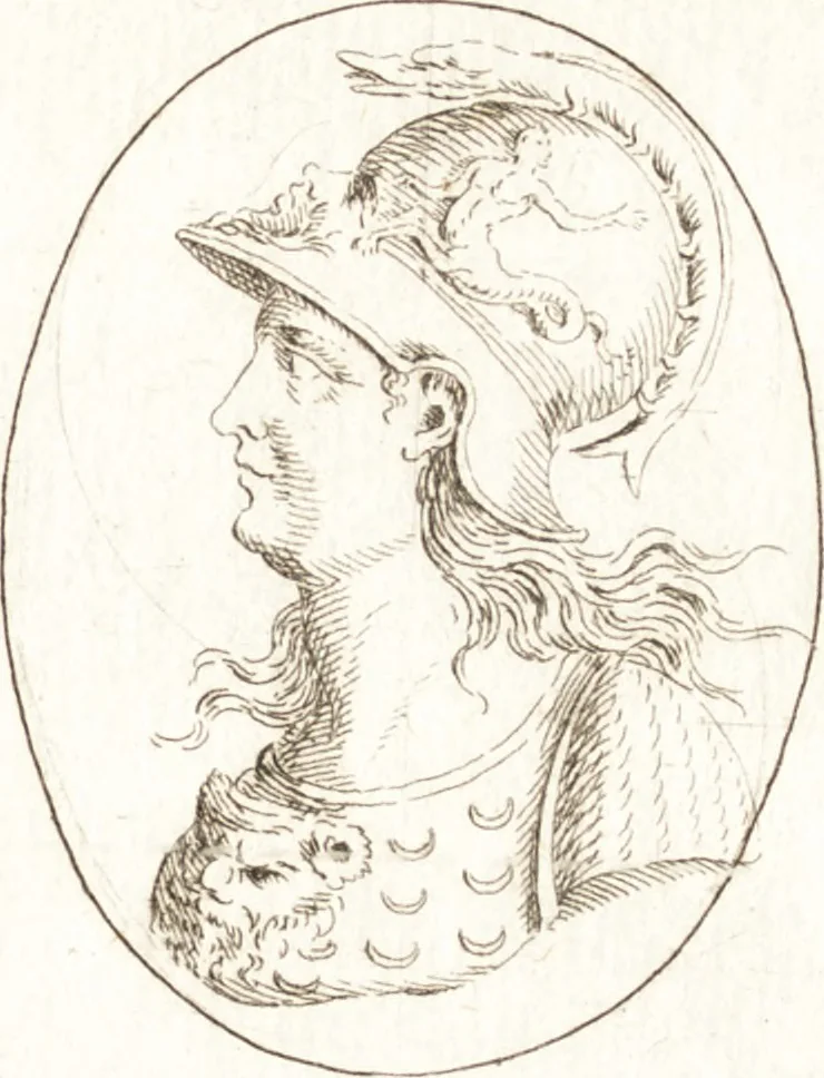 An illustration from Recueil de trois cent têtes et sujets de composition [graphic], 1775, leaf 10