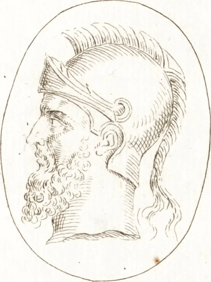 An illustration from Recueil de trois cent têtes et sujets de composition [graphic], 1775, leaf 100