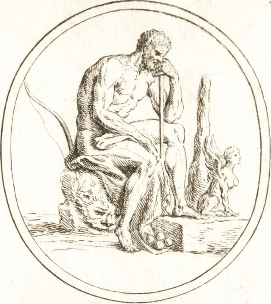 An illustration from Recueil de trois cent têtes et sujets de composition [graphic], 1775, leaf 124