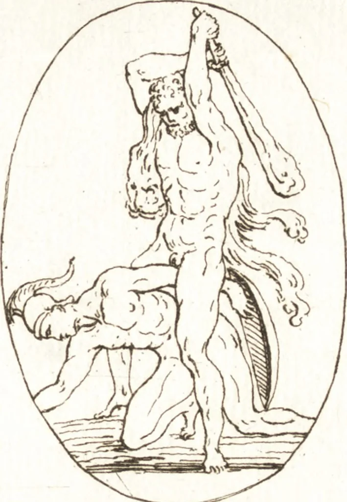 An illustration from Recueil de trois cent têtes et sujets de composition [graphic], 1775, leaf 128