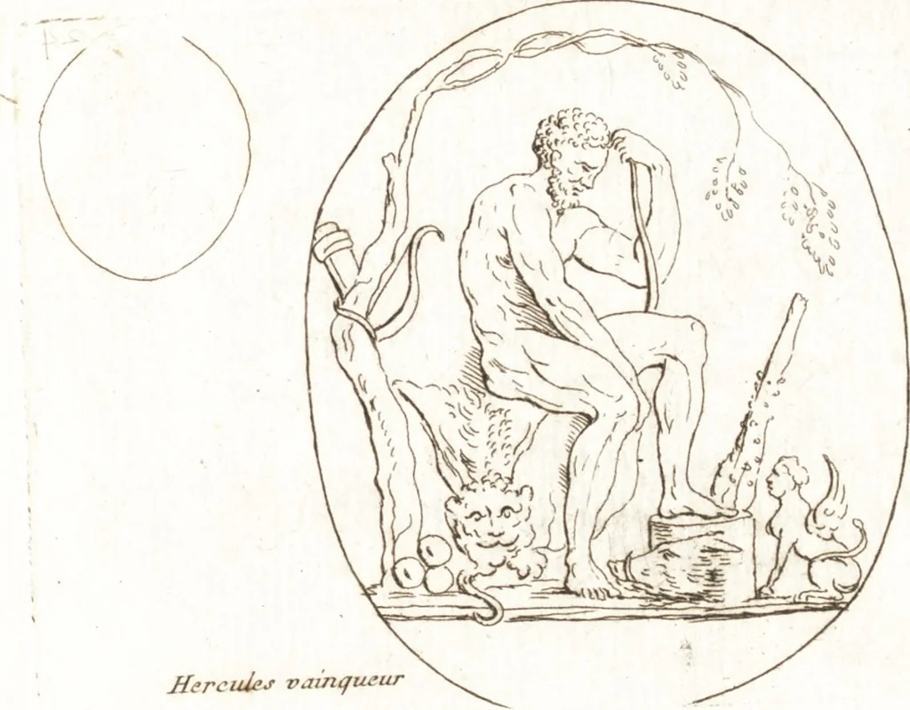 An illustration from Recueil de trois cent têtes et sujets de composition [graphic], 1775, leaf 130
