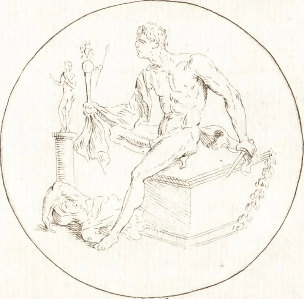 An illustration from Recueil de trois cent têtes et sujets de composition [graphic], 1775, leaf 132
