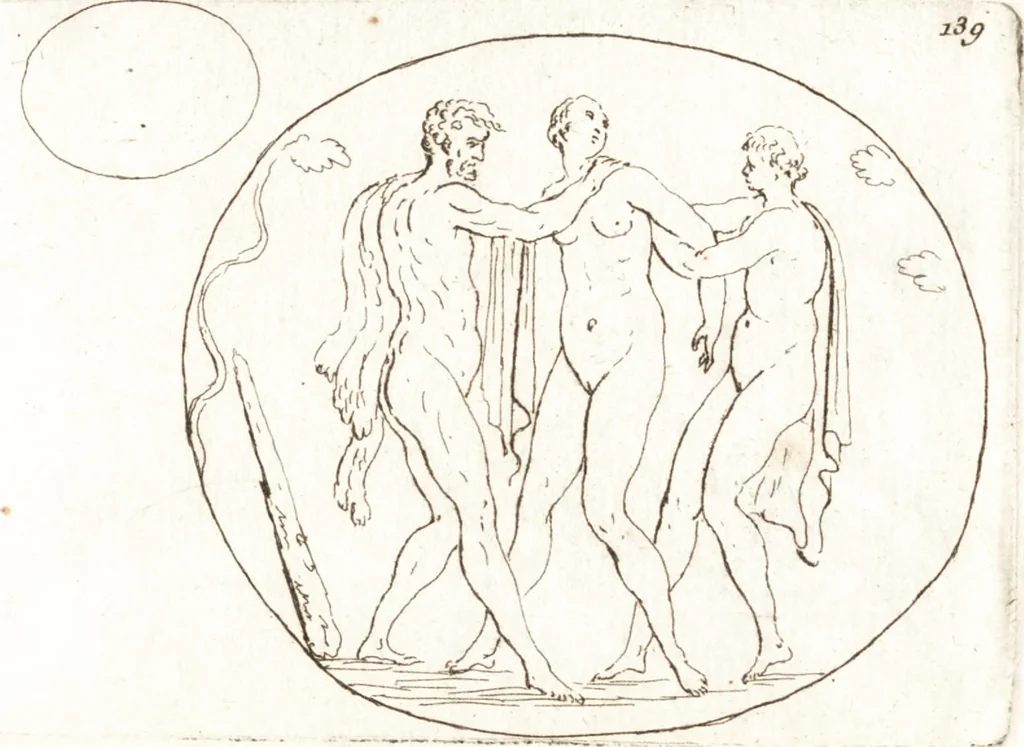 An illustration from Recueil de trois cent têtes et sujets de composition [graphic], 1775, leaf 148