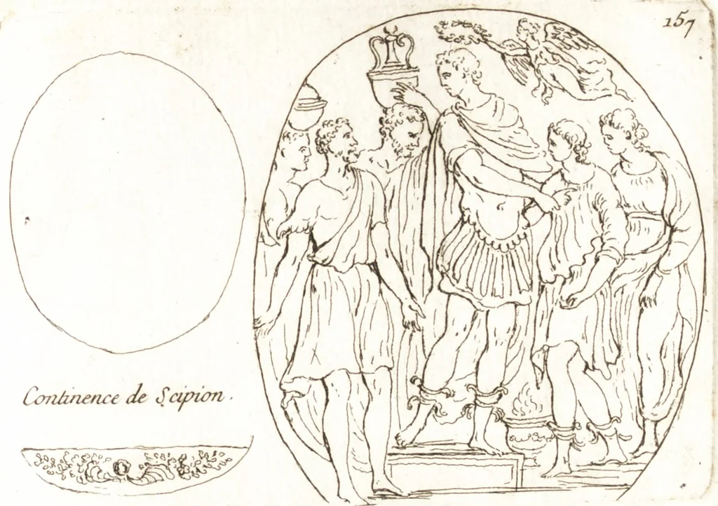 An illustration from Recueil de trois cent têtes et sujets de composition [graphic], 1775, leaf 166