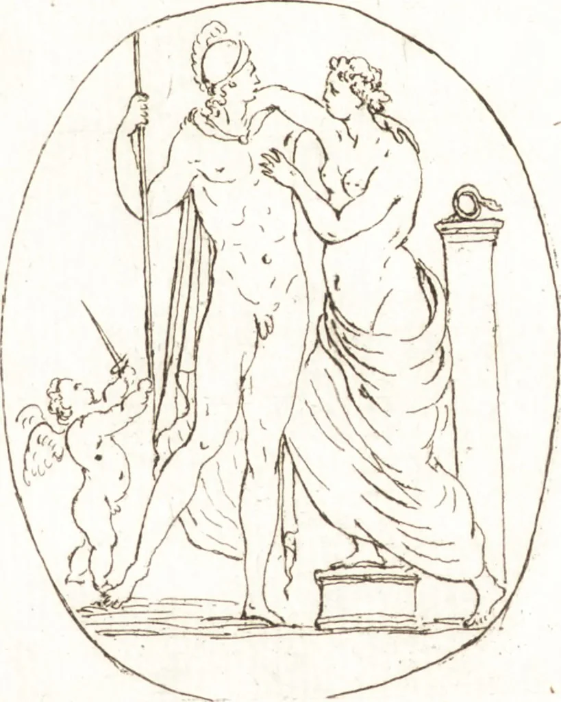 An illustration from Recueil de trois cent têtes et sujets de composition [graphic], 1775, leaf 166