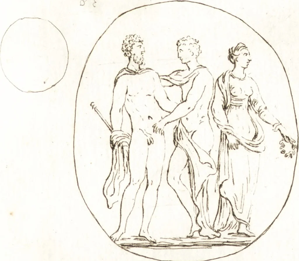 An illustration from Recueil de trois cent têtes et sujets de composition [graphic], 1775, leaf 168