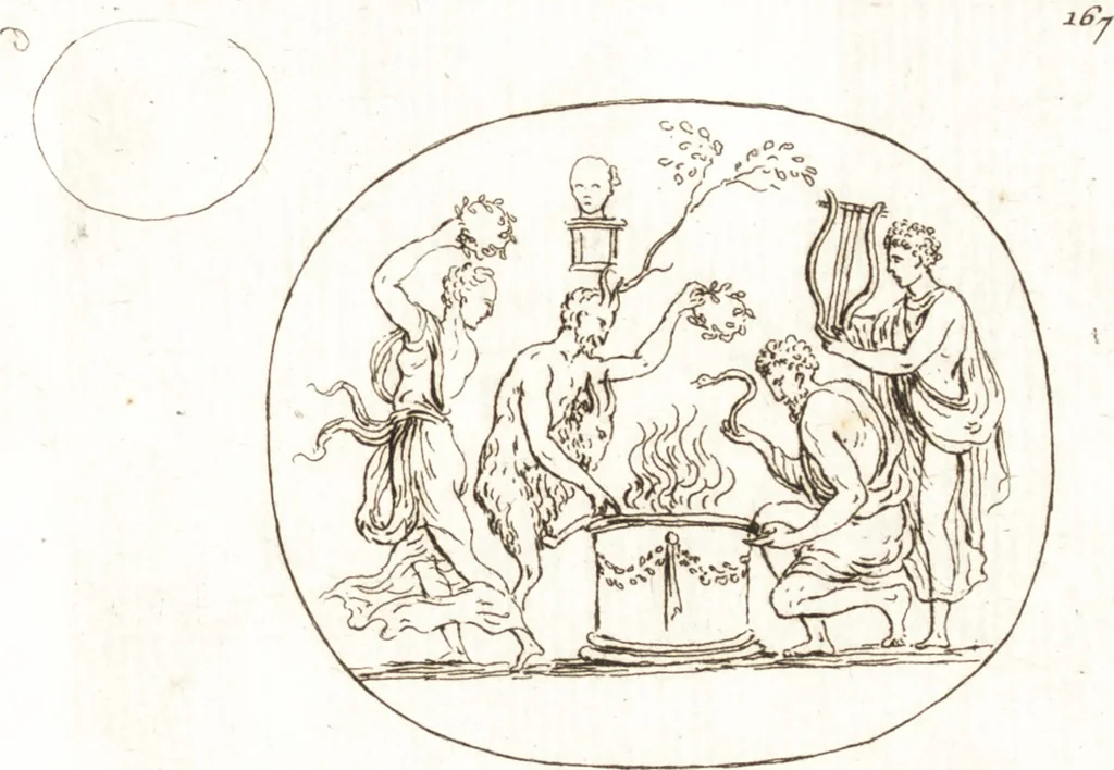 An illustration from Recueil de trois cent têtes et sujets de composition [graphic], 1775, leaf 176