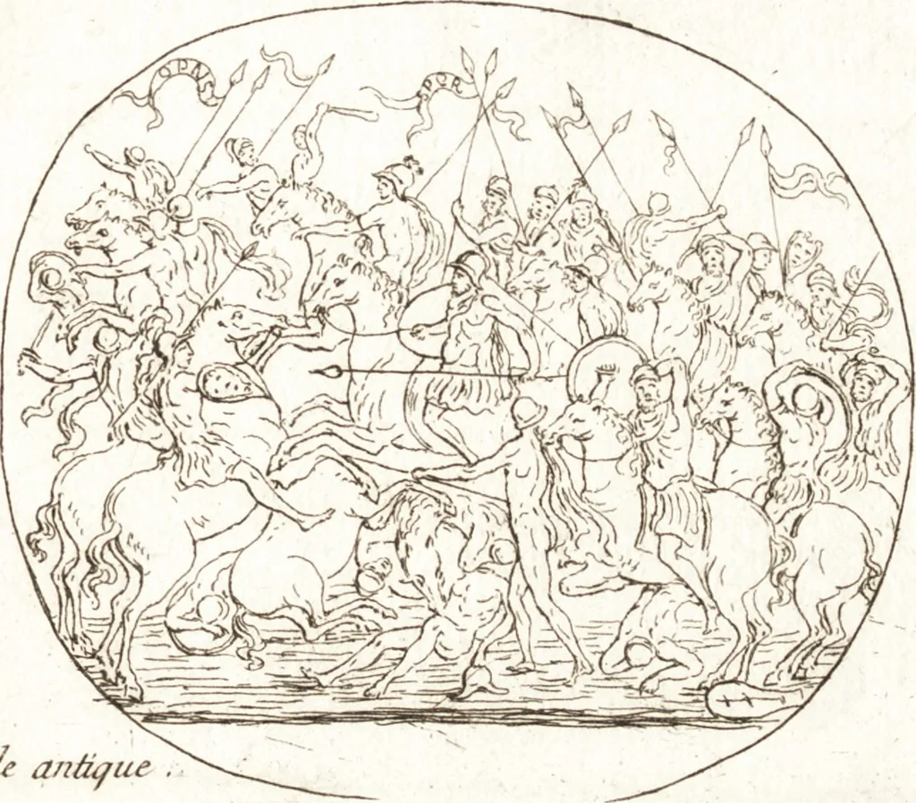 An illustration from Recueil de trois cent têtes et sujets de composition [graphic], 1775, leaf 186