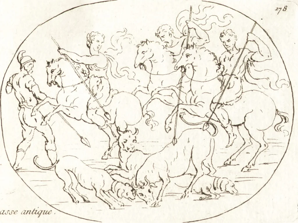 An illustration from Recueil de trois cent têtes et sujets de composition [graphic], 1775, leaf 186