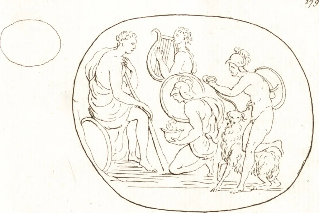 An illustration from Recueil de trois cent têtes et sujets de composition [graphic], 1775, leaf 188